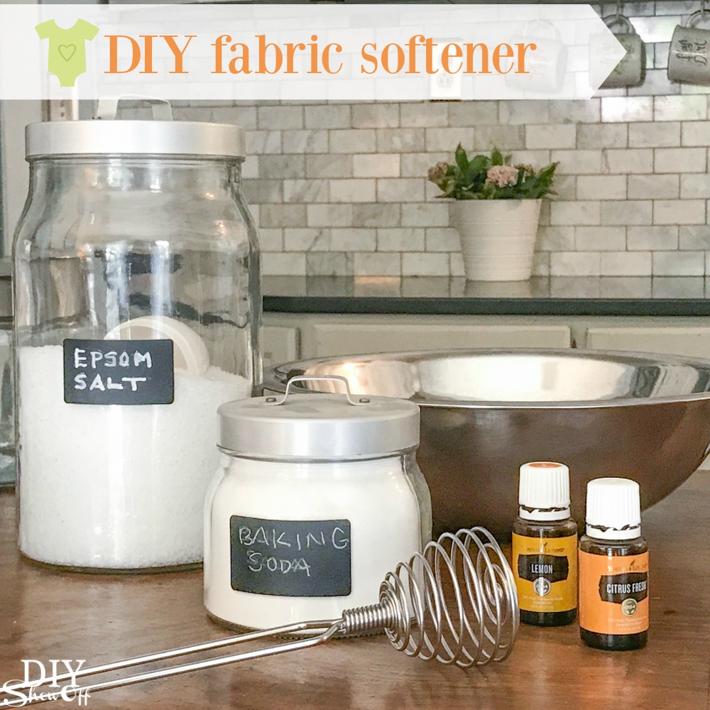 DIY essential oil infused laundry fabric softener tutorial