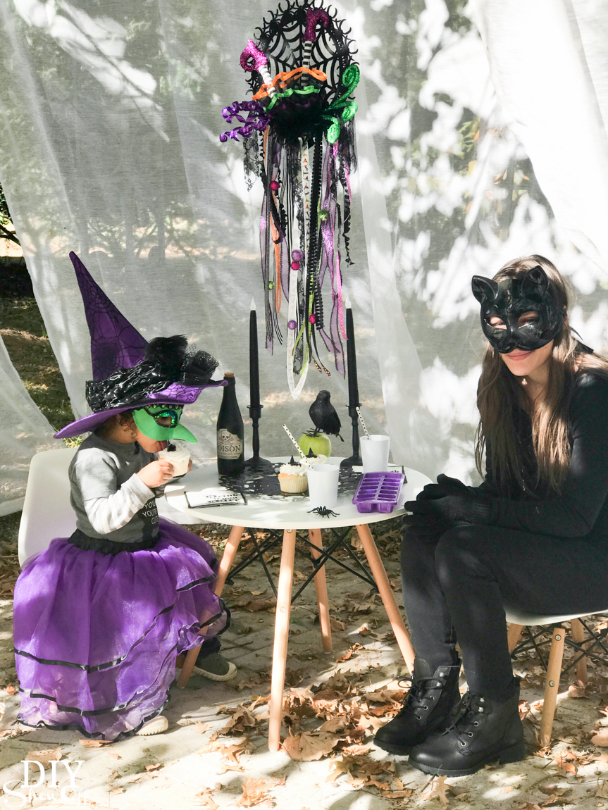 Halloween witch dreamcatcher tea party @diyshowoff #madewithmichaels