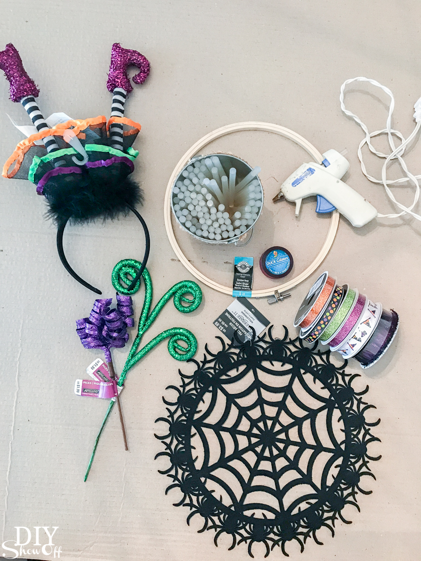 DIY Halloween witch dreamcatcher tutorial tea party @diyshowoff #madewithmichaels