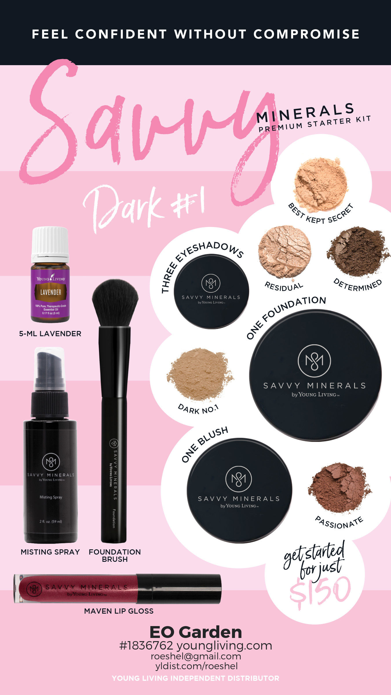 Dark 1 Savvy Minerals Makeup
