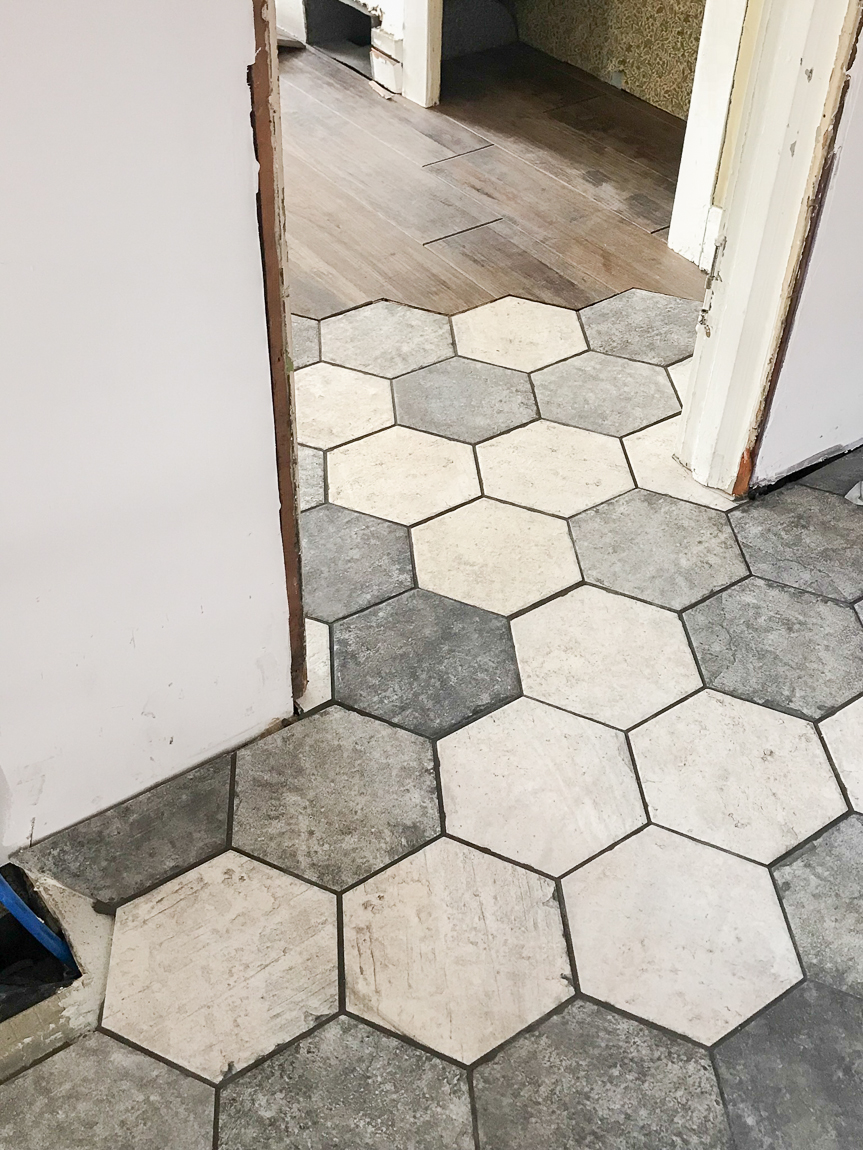hexagon tile flooring