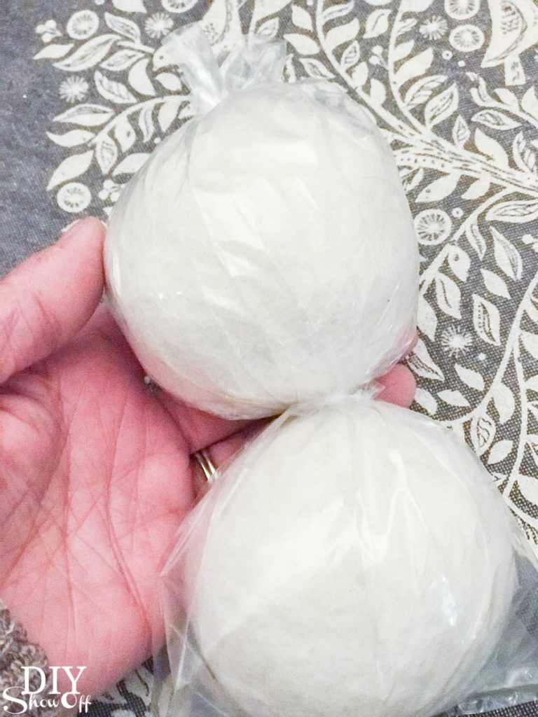 wool dryer ball snowman essential oils tutorial