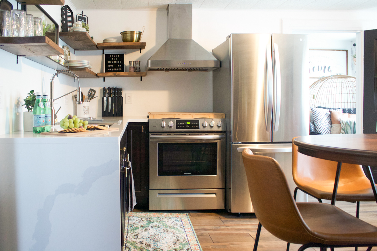 small modern apartment kitchen