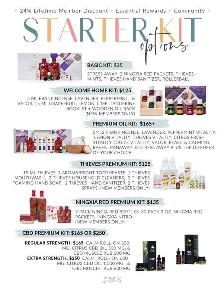 Young Living starter kit options