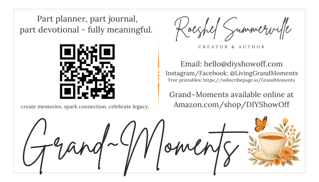 Grand-Moments is a keepsake devotional planner journal for the present not past for grandmothers