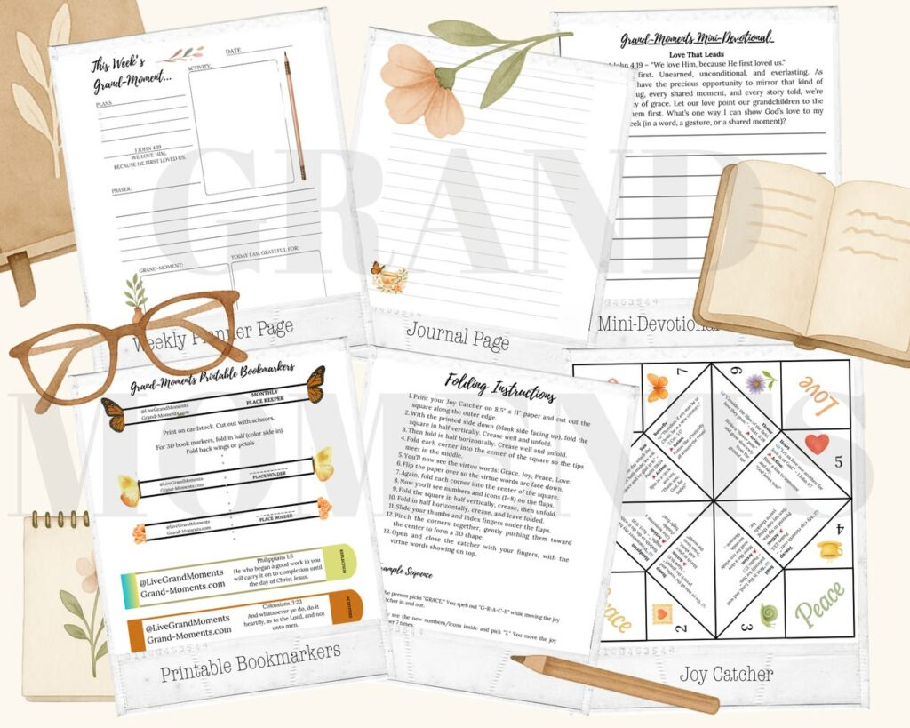 grand moments journal planner mini devotional sample pages